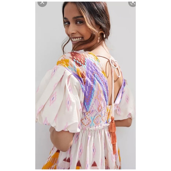 NWT Anthropologie Not So Serious Abstract Embroidered Dress  SZ Small - Picture 2 of 16